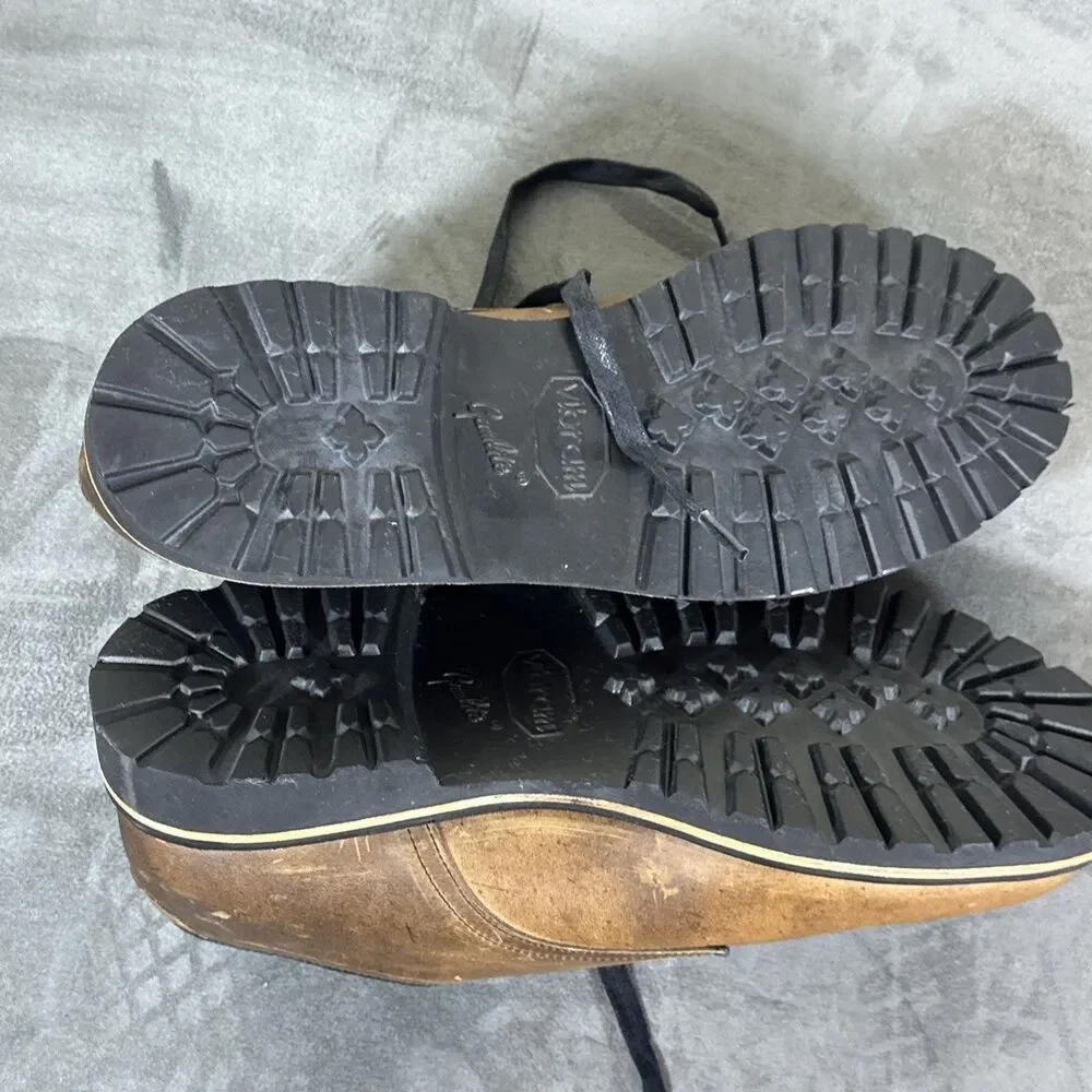 Broken Homme Leather Work Shoes Derby Lace Up Classic 8.5 USA Men’s Vibram